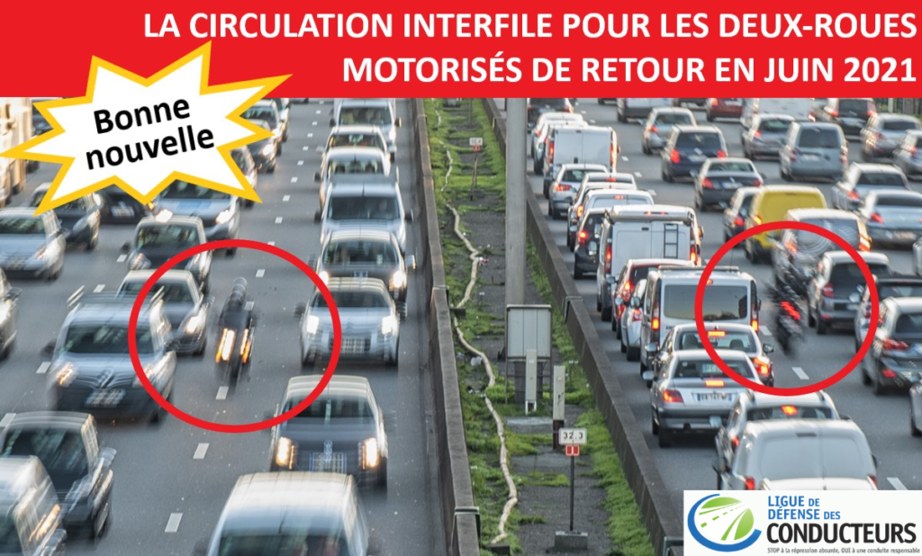Circulation interfile pour les motos, l’expérimentation reprend 2 circulation interfile juin 2021