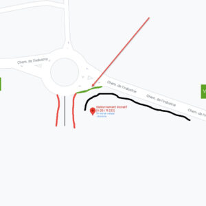 Carrefour à Beloeil, sortie dangereuse 1 maprond