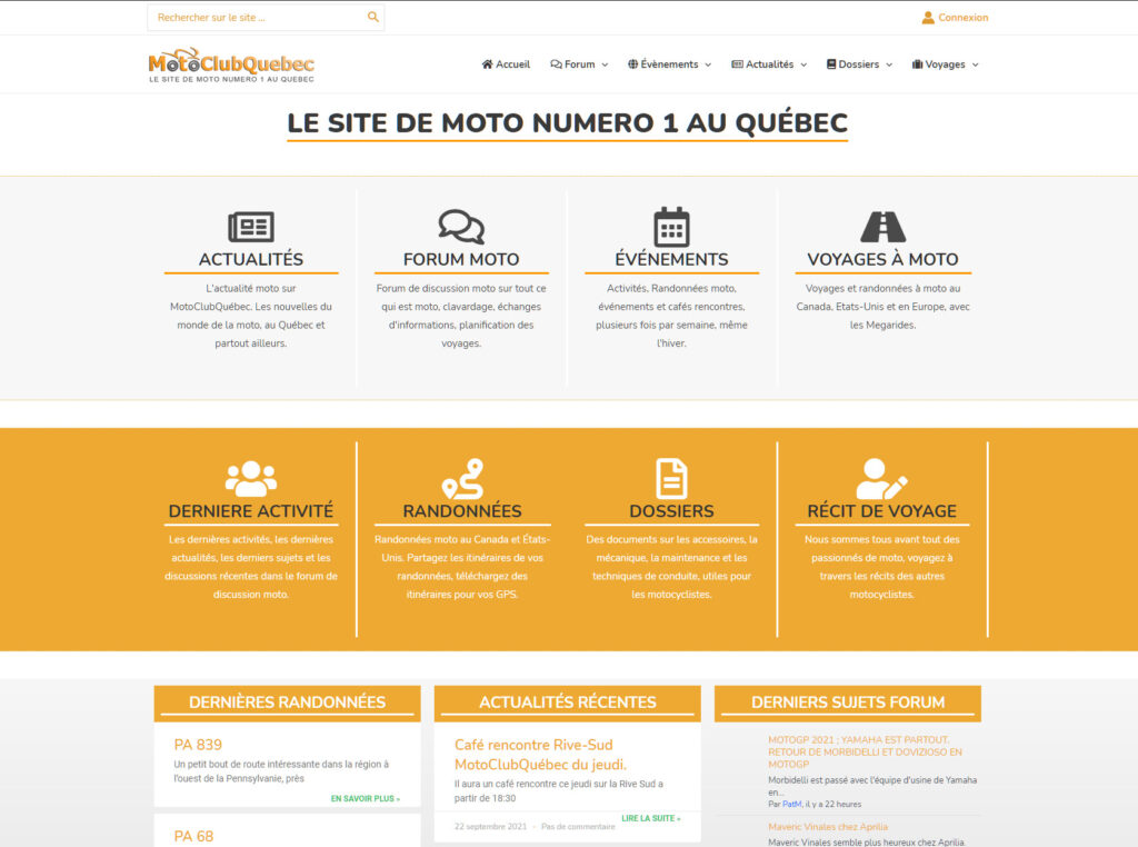 Site web de MotoClubQuébec renouvelé 5 motoclubquebec
